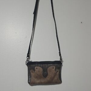 The Letter Elegant Brown and Black Crossbody Bag